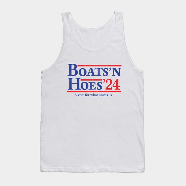 Boats and Hoes 2024 Election Funny Tank Top by vintage-corner
